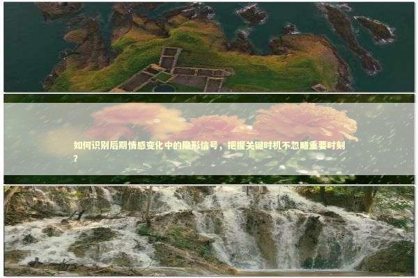 如何识别后期情感变化中的隐形信号，把握关键时机不忽略重要时刻？