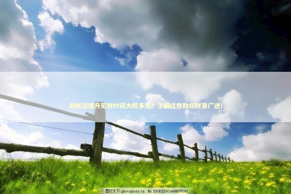 补财运提升见效时间大概多久？了解这些助你财源广进！